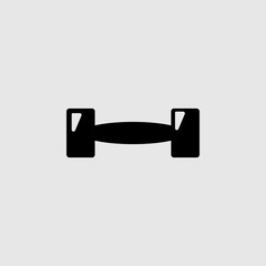 Barbell vector icon. Filled flat sign for mobile concept and web design. Barbell glyph icon. Symbol, logo illustration. Vector graphics