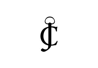 black J and C monogram on white background