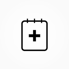 medical report icon vector flat design