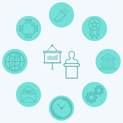 Presentation vector icon sign symbol