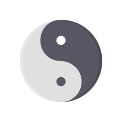 chines yin yang related to china new year vector in flat design