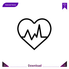 cardiogram medical icon vector . Best modern, simple, isolated, application ,medical icons, logo, flat icon for website design or mobile applications, UI / UX design vector format