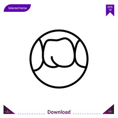 molar medical icon vector . Best modern, simple, isolated, application ,medical icons, logo, flat icon for website design or mobile applications, UI / UX design vector format