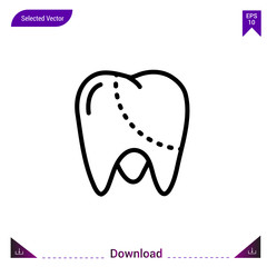 molar medical icon vector . Best modern, simple, isolated, application ,medical icons, logo, flat icon for website design or mobile applications, UI / UX design vector format