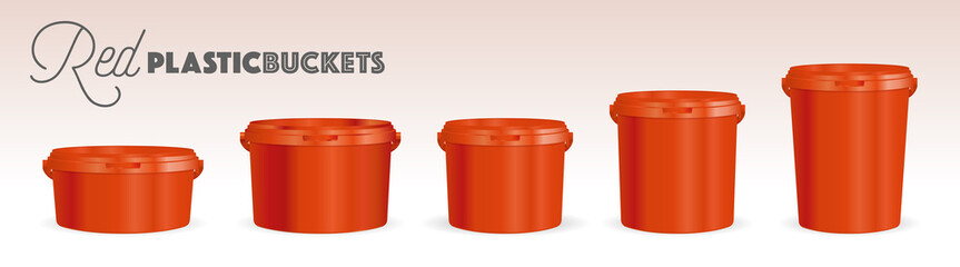 Red Plastic bucket