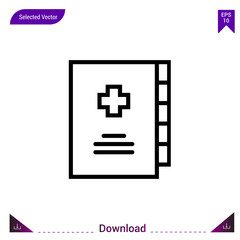 medical-records icon vector . Best modern, simple, isolated, application ,medical icons, logo, flat icon for website design or mobile applications, UI / UX design vector format
