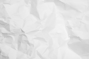White crumpled paper texture background.	