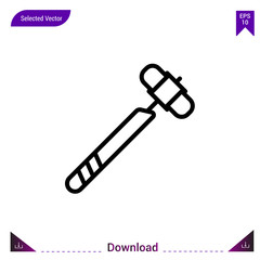 hammer icon vector . Best modern, simple, isolated, application ,medical icons, logo, flat icon for website design or mobile applications, UI / UX design vector format