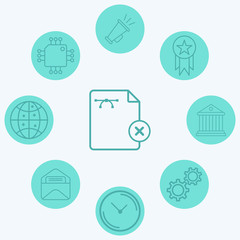 Fototapeta premium Remove file vector icon sign symbol