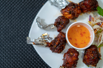 Chicken drumstick recipi with hot sauce