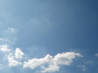 White clouds in the sky as background 