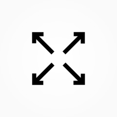 Full screen button vector sign icon design