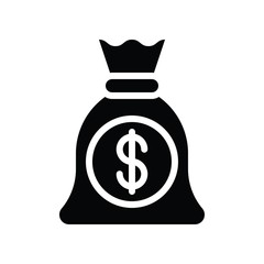 finance banking and money related cash potli vector in solid style