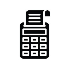 Fototapeta premium finance banking and money related bill machine vector in solid style