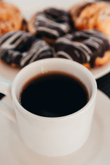 coffee with donuts