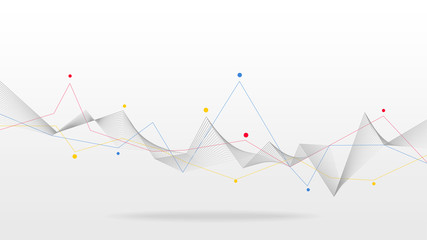 Wireframe sound wave abstract background