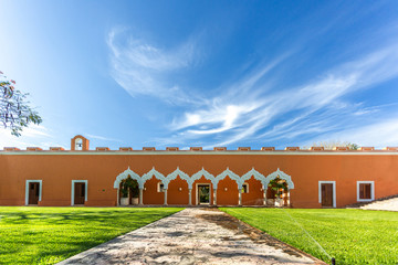 blue sky on hacienda