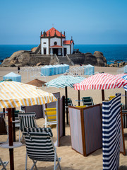 The chapel of senhor da pedra on the portuguese coast near coimbra just outside porto portugal