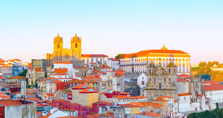 Fototapeta premium Panorama Porto Old Town Ribeira