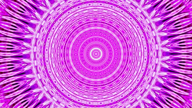 Background of divergent pink neon circles forming a pattern in the Arabian style.