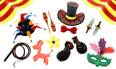 サーカス小道具イラスト