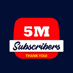 5 million subscribers celebration thank you
