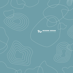 Abstract blue background with freestyle white hand drawing line decoration. illustration vector eps10