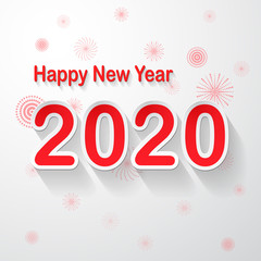 Happy new year 2020 greetings cards design