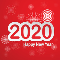 Happy new year 2020 greetings cards design