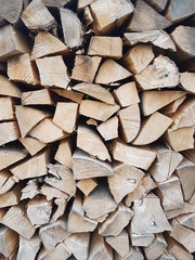 Fototapeta premium Stapel Brennholz Holzscheite