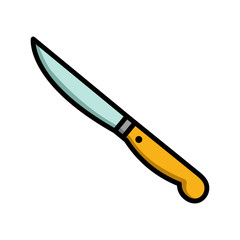 paring knife - kitchen utensils icon vector design template