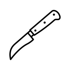 paring knife - kitchen utensils icon vector design template