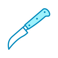 paring knife - kitchen utensils icon vector design template