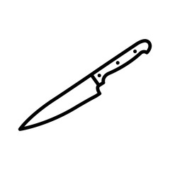 paring knife - kitchen utensils icon vector design template