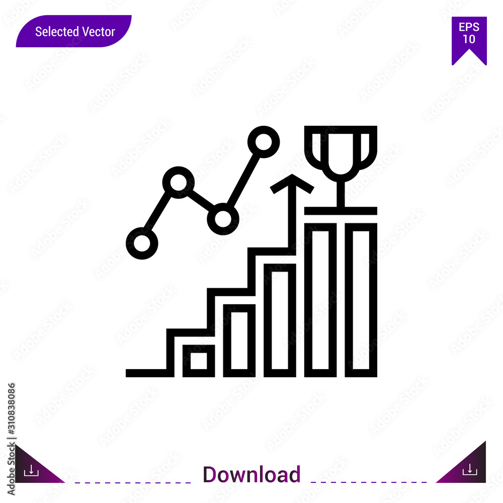 Poster statistics icon vector . best modern, simple, isolated, application ,statistical-analysis icons, log