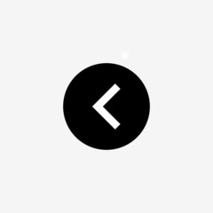 left arrow button icon vector