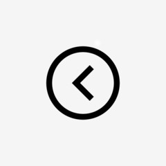 left arrow button sign icon vector