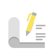 finance,  banking and money related pen and paper vector with flat design