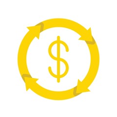 finance,  banking and money related dollar logo vector with flat design