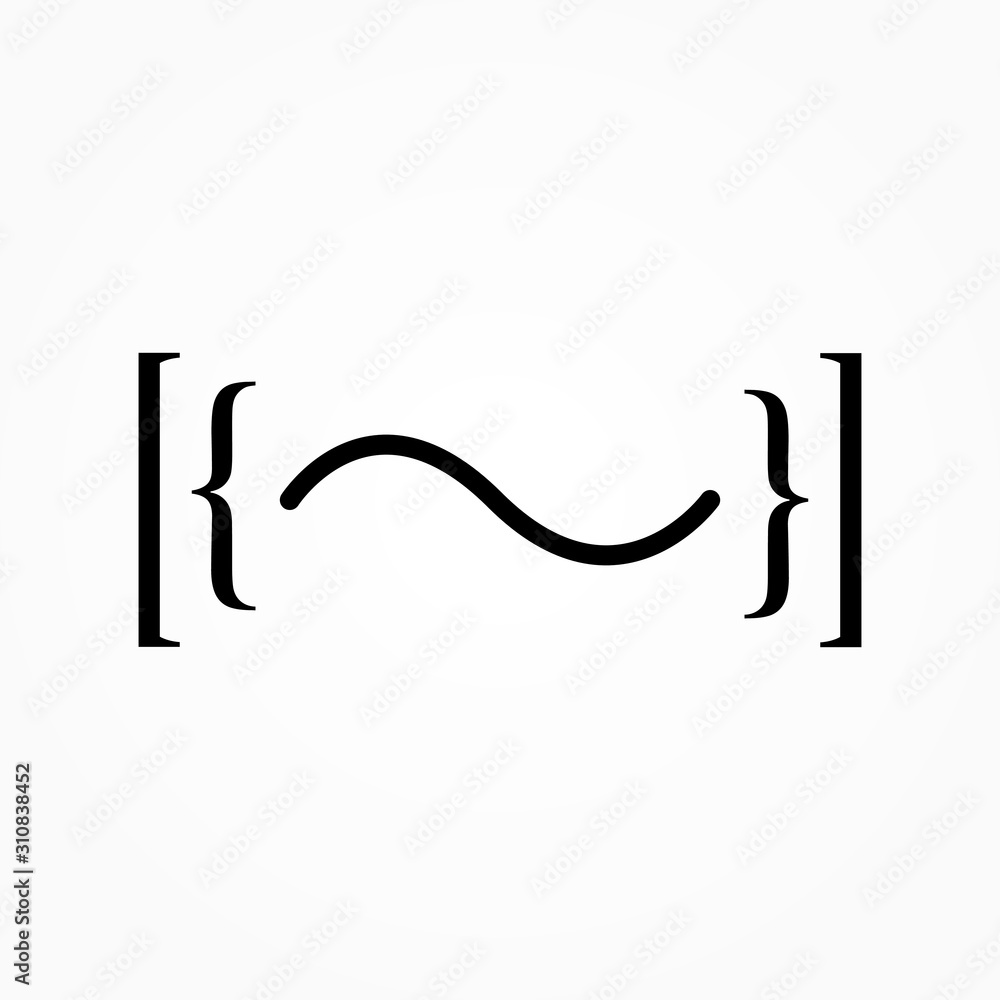 Poster line coding sign icon vector illustration