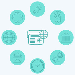 Fototapeta premium Radio vector icon sign symbol