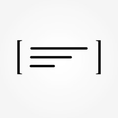 line coding sign icon design vector illustration