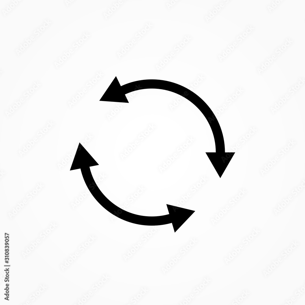 Poster simple refresh icon to be used for web print and mobile application