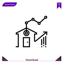  real-estate icon vector . Best modern, simple, isolated, application ,statistical-analysis icons, logo, flat icon for website design or mobile applications, UI / UX design vector format