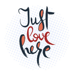 Hand lettering grunge card with textured handcrafted doodle letters in retro style