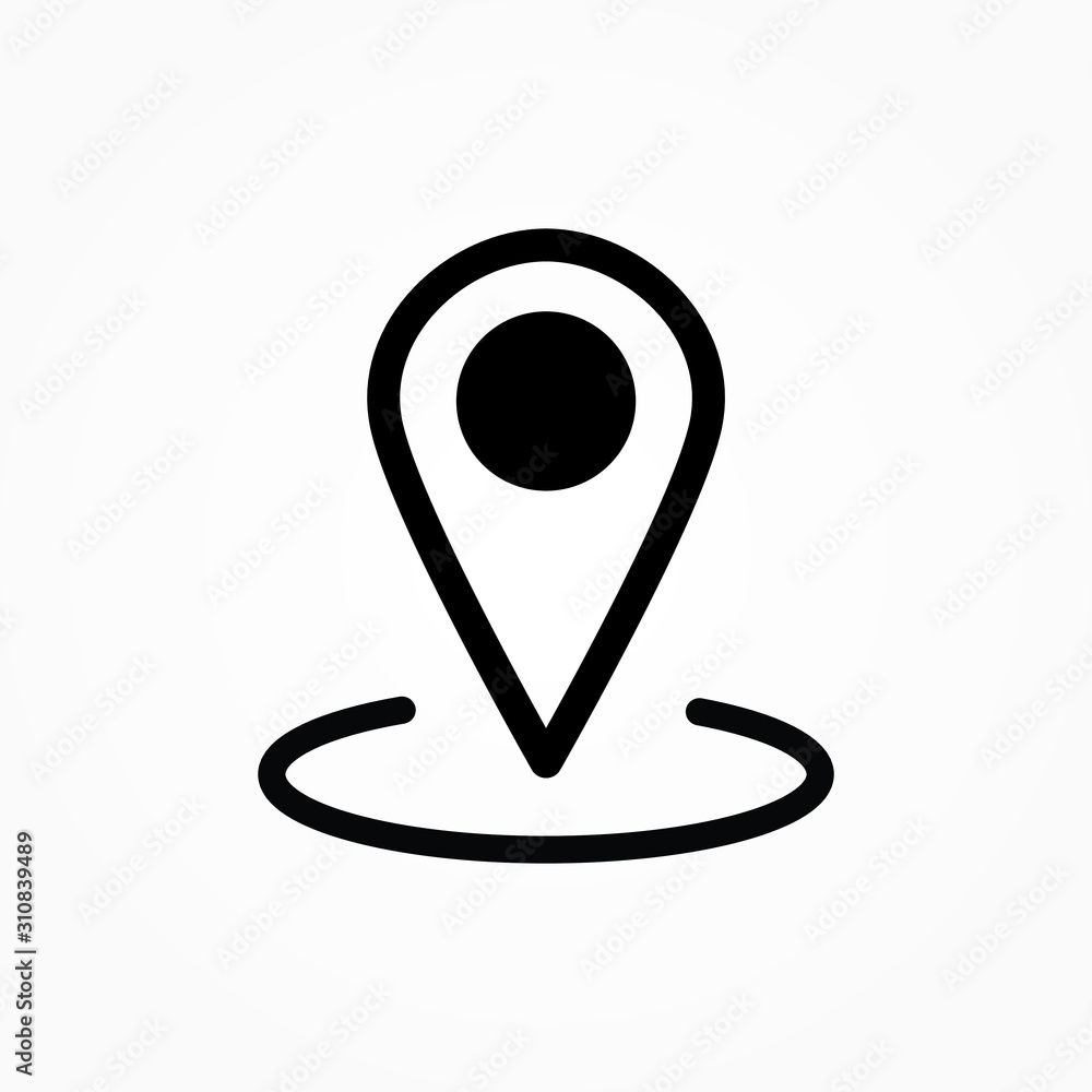 Poster simple and elegant location point icon