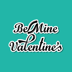 Fototapeta premium Valentines Day card design. heart with hand drawn typographic lettering isolated on background. Vector love Illustration of a Valentines Day EPS10.