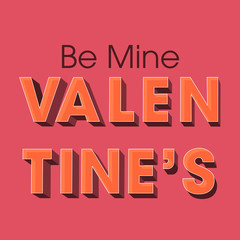 Valentine Day greeting card swash calligraphy text for greeting card design template. Vector Happy Valentines Day black ornate lettering on white background for 14 February Valentine holiday