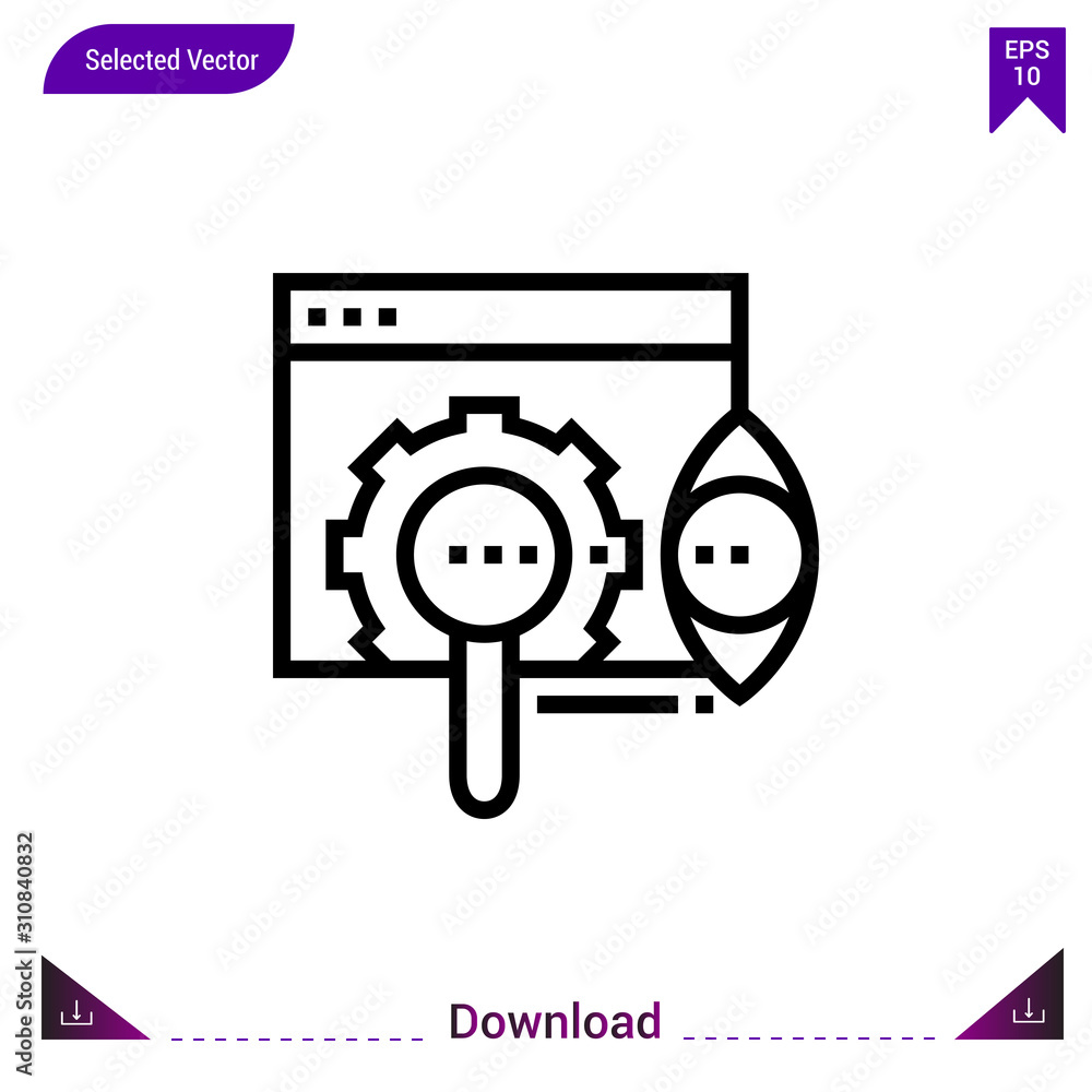 Poster analytics icon vector . best modern, simple, isolated, application ,statistical-analysis icons, logo