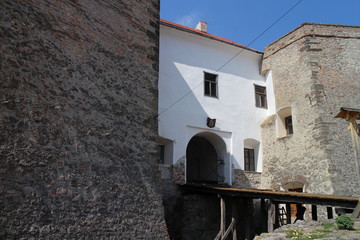View to Palanok castle in Mukachevo, Ukraine